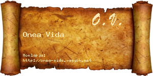 Onea Vida névjegykártya